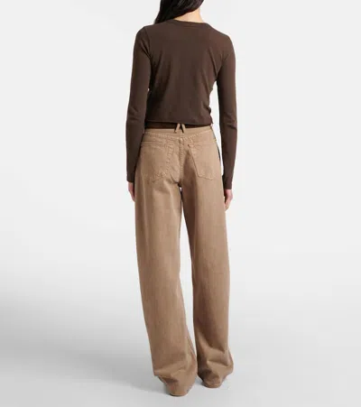 Slvrlake Cassie High-rise Straight Jeans In Brown