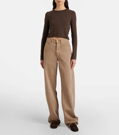 Slvrlake Cassie High-rise Straight Jeans In Brown
