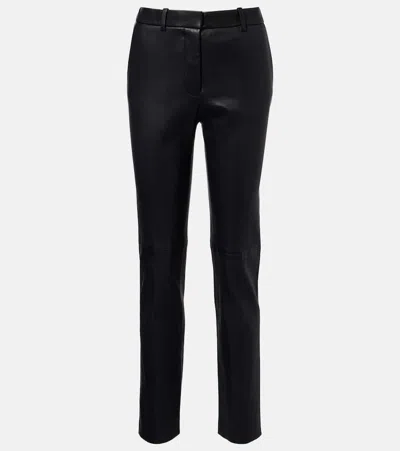 Joseph Coleman Leather Straight Pants In Multi