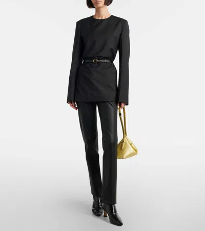 Joseph Coleman Leather Straight Pants In Multi