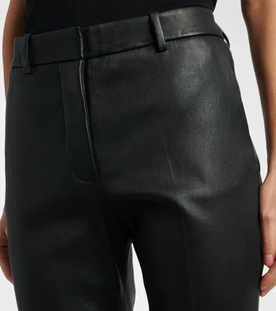 Joseph Coleman Leather Straight Pants In Multi