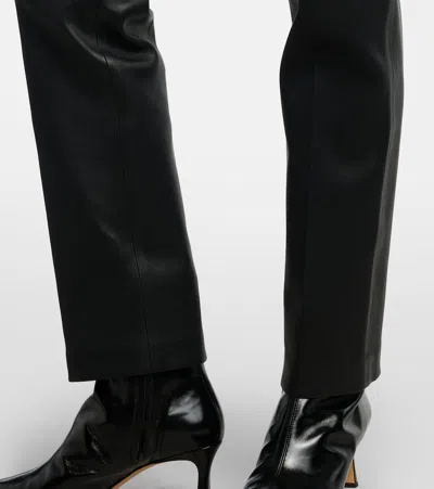 Joseph Coleman Leather Straight Pants In Multi