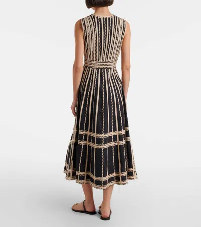 Ulla Johnson Palermo Cotton Poplin Midi Dress In Brown