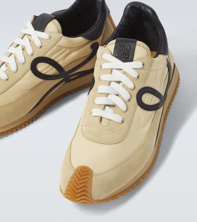Loewe Flow Runner 2.0 Suede-trimmed Shell Sneakers In Neutral