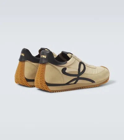 Loewe Flow Runner 2.0 Suede-trimmed Shell Sneakers In Neutral
