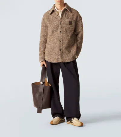 Loewe Flow Runner 2.0 Suede-trimmed Shell Sneakers In Neutral