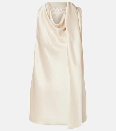 Vince Sleeveless Scarf Satin Top In Neutral