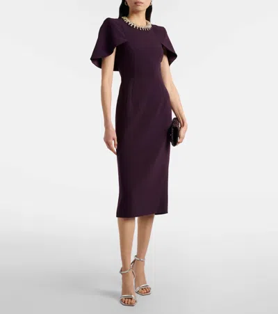 Jenny Packham Thalia Crystal-embellished Midi Dress In Purple