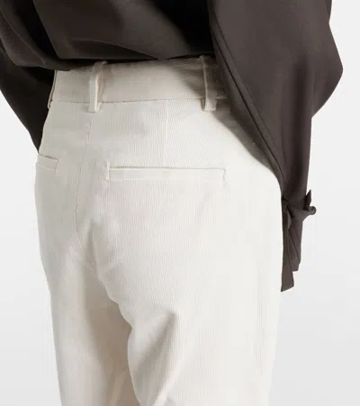 Nili Lotan Corette Cotton Corduroy Straight Pants In Neutral