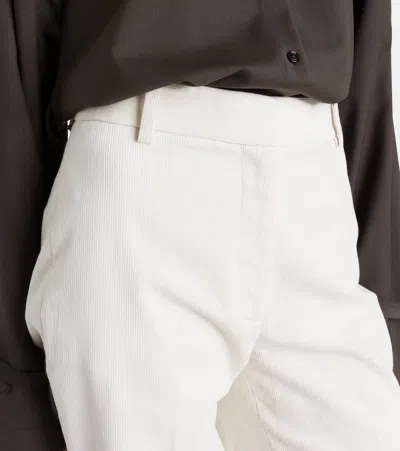 Nili Lotan Corette Cotton Corduroy Straight Pants In Neutral