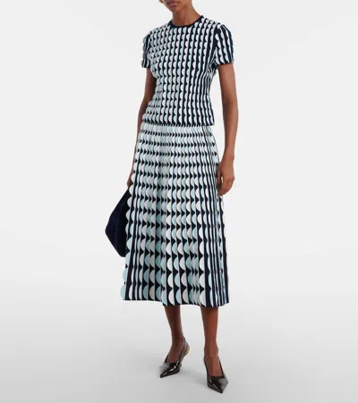 Simkhai Kendra Knitted Scalloped Top In Blue