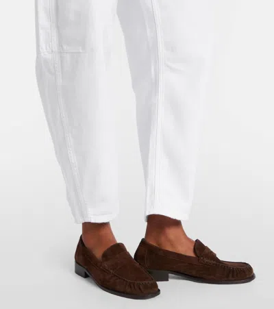 Polo Ralph Lauren High-rise Barrel-leg Jeans In White