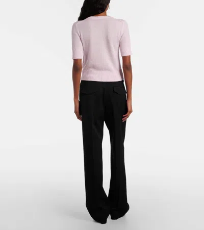 Jil Sander Wool Wide-leg Pants In Black