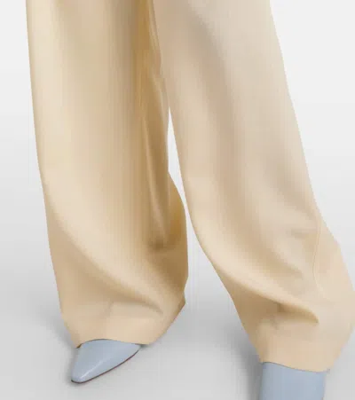 Jil Sander Wool Wide-leg Pants In Neutral