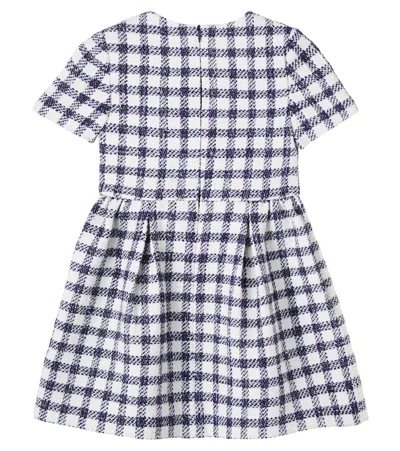 Self-portrait Girls' Check Boucle Dress - Little Kid, Big Kid In Blue