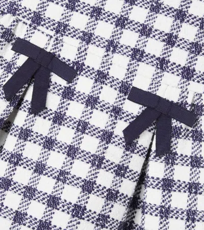 Self-portrait Girls' Check Boucle Dress - Little Kid, Big Kid In Blue