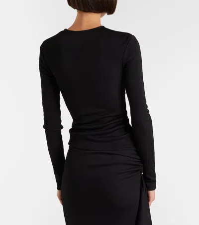 Christopher Esber Cutout Ribbed-knit Top In Black