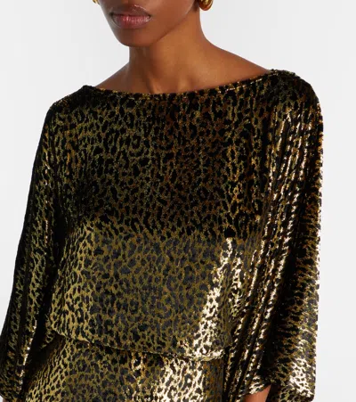 Roberto Cavalli Leopard-print Kaftan In Brown