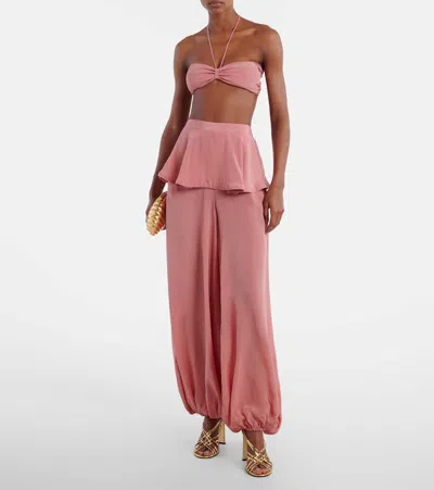 Adriana Degreas Halterneck Bikini Top In Brown