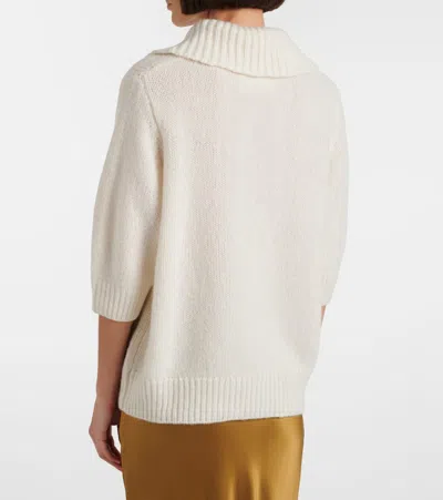 Lisa Yang Lailai Cashmere And Silk Polo Sweater In Neutral