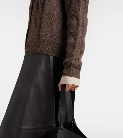 Lisa Yang Gwyneth Cashmere And Silk Cardigan In Brown