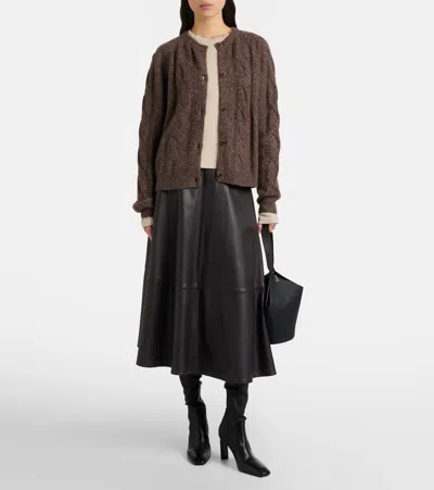 Lisa Yang Gwyneth Cashmere And Silk Cardigan In Brown