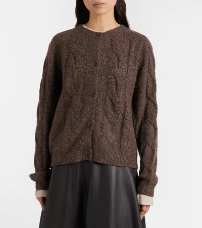 Lisa Yang Gwyneth Cashmere And Silk Cardigan In Brown