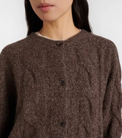 Lisa Yang Gwyneth Cashmere And Silk Cardigan In Brown