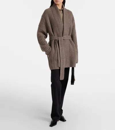 Lisa Yang Jacqueline Cashmere Cardigan In Brown