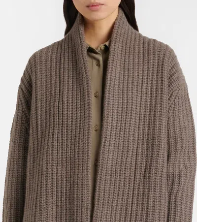 Lisa Yang Jacqueline Cashmere Cardigan In Brown