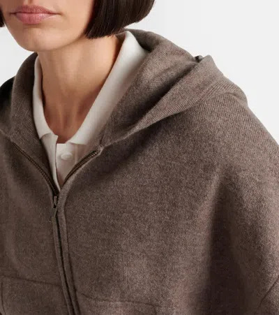 Lisa Yang Lilia Cashmere Zip-up Hoodie In Brown