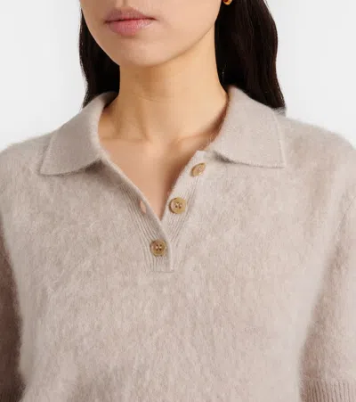Lisa Yang Carolyn Cashmere Polo Sweater In Neutral