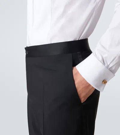 Canali Wool And Mohair Suit Pants In Black