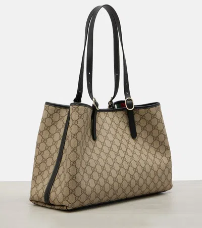 Gucci Gg Emblem Large Shopper In Neutral