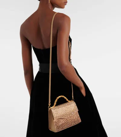 Elie Saab Coquette Embellished Top-handle Bag In Gold