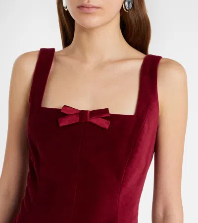 Markarian Brooke Cotton Velvet Minidress In Multi