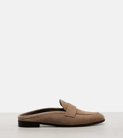 Max Mara Goccia Suede Mules In Multi