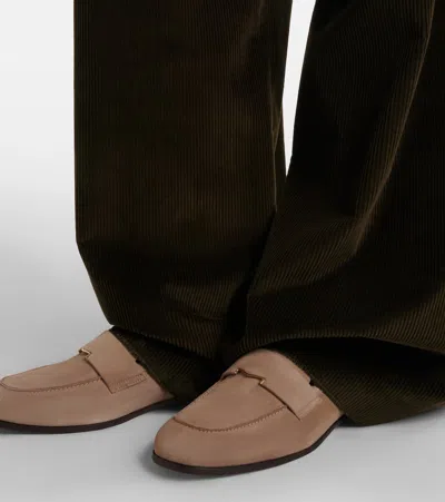 Max Mara Goccia Suede Mules In Multi