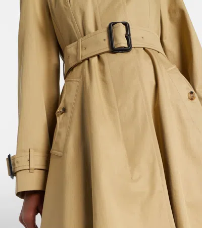 Burberry Cotton Trench Coat In Brown
