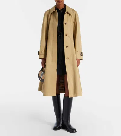 Burberry Cotton Trench Coat In Brown