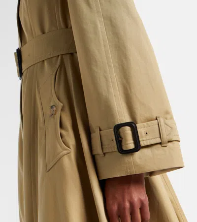Burberry Cotton Trench Coat In Brown