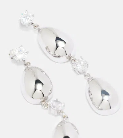 Magda Butrym Crystal-embellished Drop Earrings In Silver