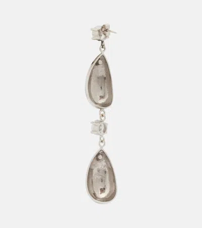 Magda Butrym Crystal-embellished Drop Earrings In Silver