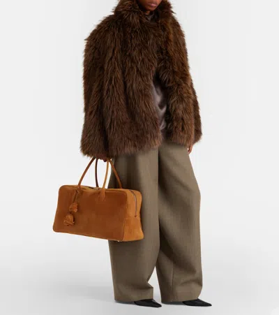 Magda Butrym Brigitte Large Suede Tote Bag In Brown