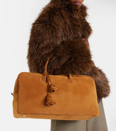 Magda Butrym Brigitte Large Suede Tote Bag In Brown