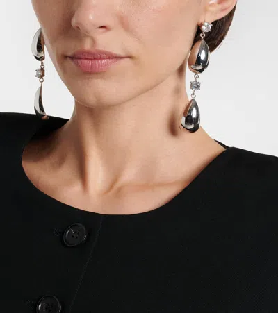 Magda Butrym Crystal-embellished Drop Earrings In Silver