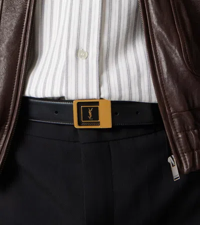 Saint Laurent Leather Belt In Brown