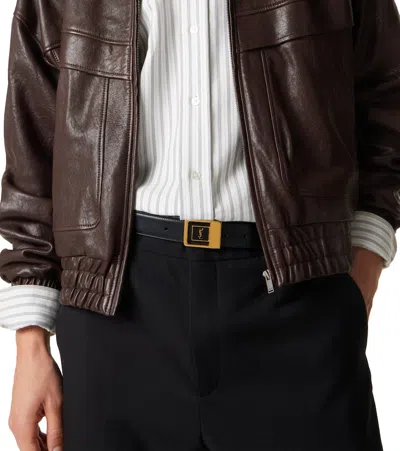Saint Laurent Leather Belt In Brown