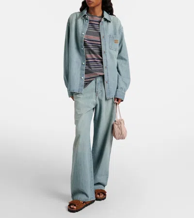 Miu Miu X New Balance 530 Sl Suede Sneakers In Multi