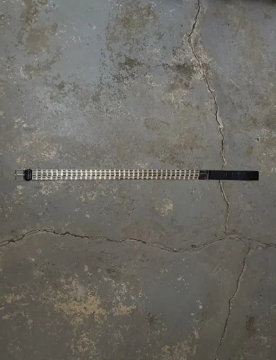 Pre-owned Dior X Hedi Slimane Aw04 ‘victim Of The Crime' Metal Link Cd Belt In Black